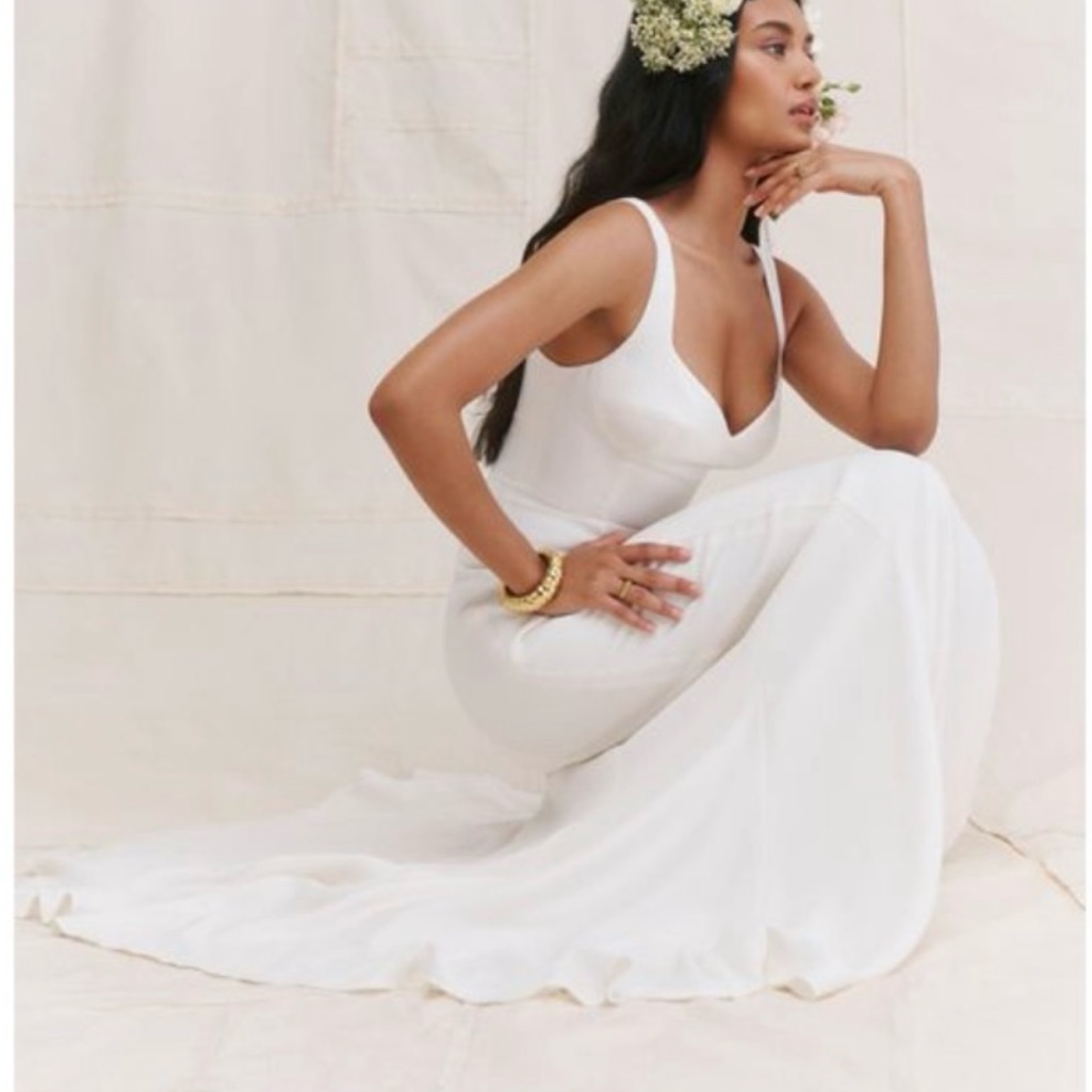 Reformation Lecce Dress, Size 10, Ivory Color, Wedding Dress
